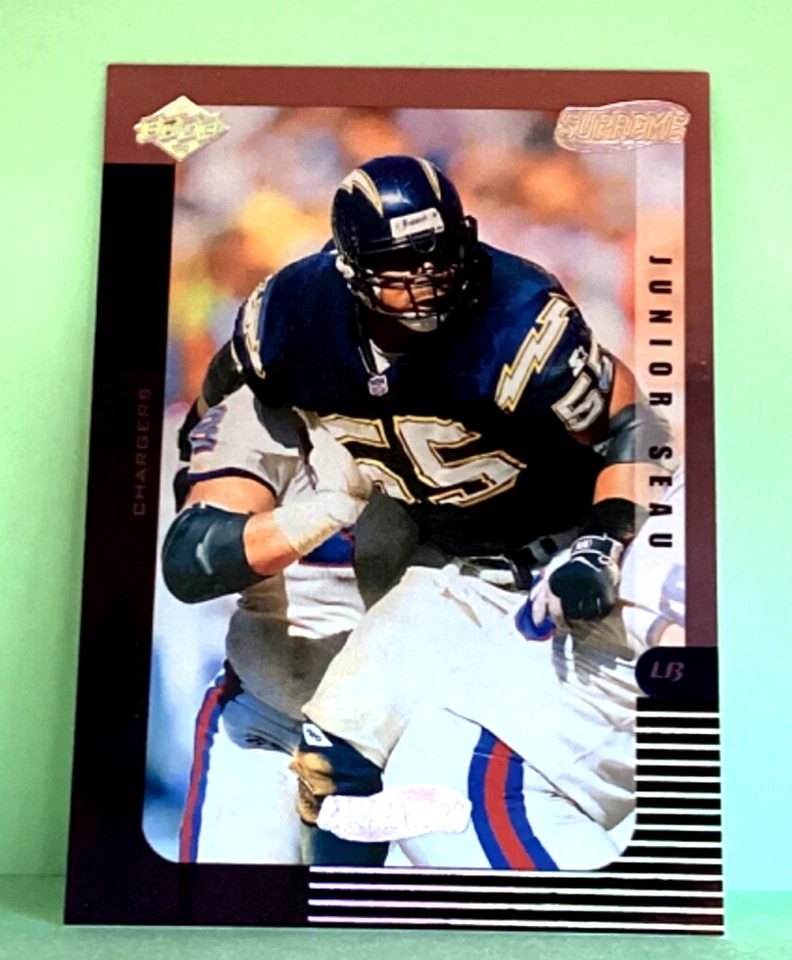 Junior Seau 1999 edge supreme galvanized SP /500 card - Image 1 of 1
