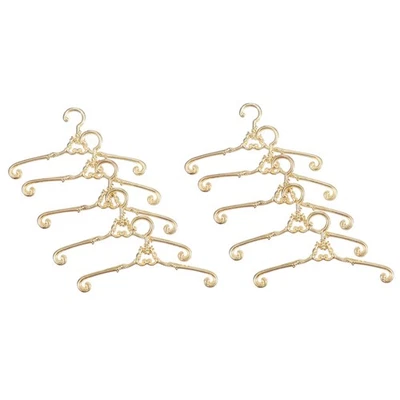 10pcs Legierungstämme kleine Kleiderbügel Mini für Mini -Retro -Puppen (golden) - Bild 1 von 4