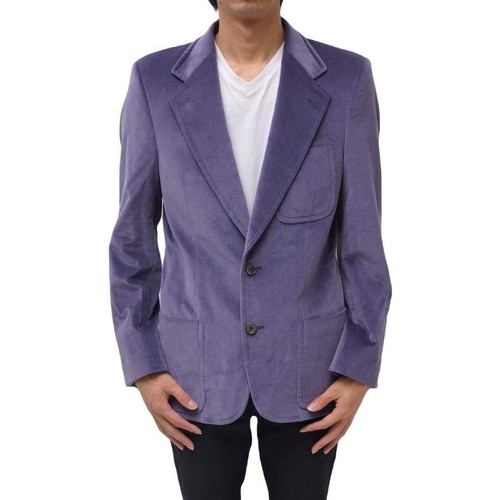 SAINT LAURENT (YSL) Giacca sartoriale Yves Saint Laurent Tom Ford cotone logo YSL velluto taglia 46 viola