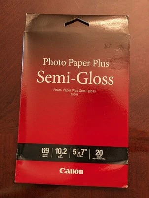 Canon SG-201 Photo Paper Plus Semi-Gloss 5" x 7" 20 sheets - Sealed - Image 1 of 2