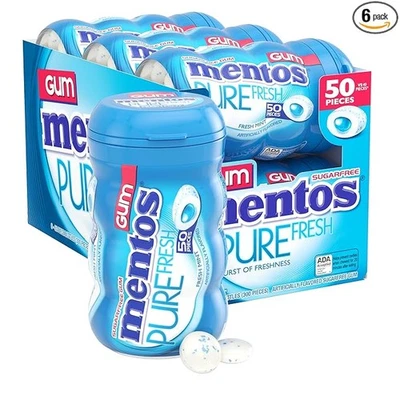 Mentos Pure Fresh Sugar-Free Chewing Gum - Bulk Pack of 6 - image 1 of 4