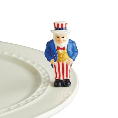 Nora Fleming Uncle Sam A251 - Hand-Painted Ceramic Holiday Décor - Spring Min... - Image 1 of 4