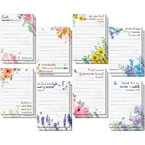 16 Pack Bible Sticky Notes 4''x5.5'' Christian Memo Pads Religious Bible Vers... - Picture 1 of 6
