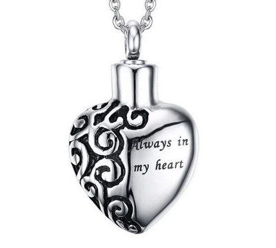 Collar Colgante Botella Corazón para Hombre o Mujer Acero Inoxidable Moda Regalo Foto 1 de 4