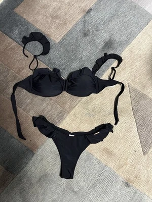 Ysabel Mora Bikini Bandeau Brasil Gr L Schwarz Neu - Bild 1 von 4