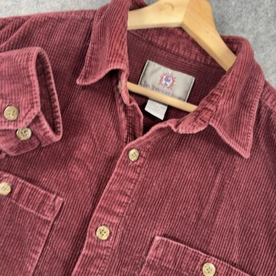 The Territory Ahead Shirt Mens Large Burgundy Corduroy Long Sleeve Button Front - Image 1 of 4