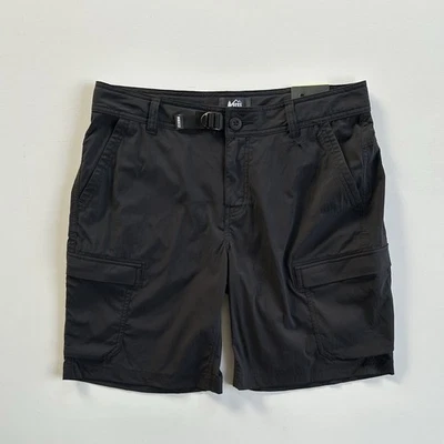 REI Co-Op 黑色工装短裤宽松版型尼龙弹力女式 10 码全新 — 第 1/4 张图片