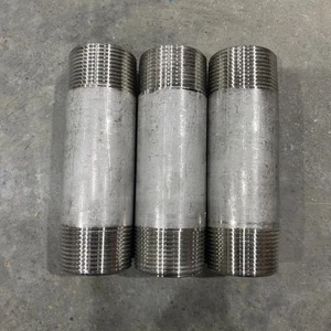 3 Stück - Nippel Fitting Rohr Größe 316 Edelstahl 1-1/4" x 5" Länge Sch40 - Bild 1 von 3