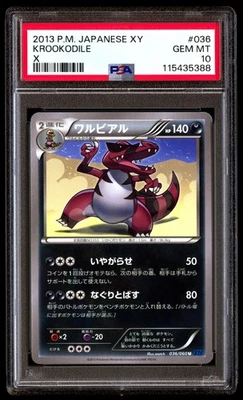 PSA 10 Krookodile 036 Pokemon XY Japanese 2013 X - Image 1 of 3