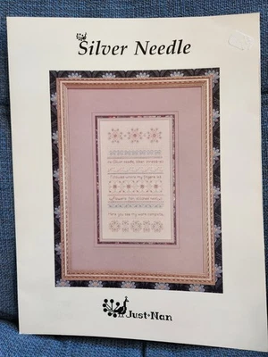 Just Nan Silver Needle Vintage Counted Cross Stitch Sampler Pattern 1994 - Image 1 of 2