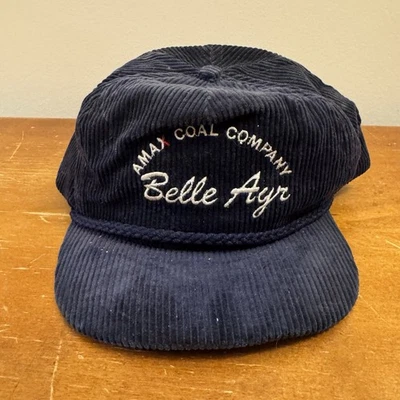 Vintage Hat Imperial Coal Embroidered Corduroy Strapback Rope Hat - Image 1 of 4