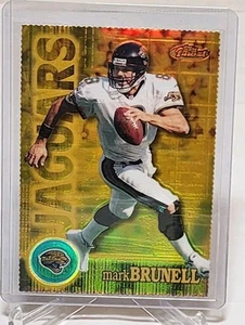 2000 Topps Finest #74 Mark Brunell Gold Refractor Die Cut SP /300 Jaguars - Picture 1 of 2