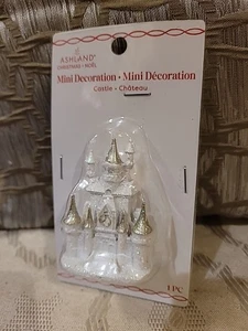 Ashland Weihnachten Noel Mini Dekorationen Dorf Weiß Gold Haus Kostenloser Versand  - Bild 1 von 2