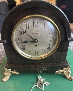 Antiguo reloj de mesa/manto de cuerda. Estados Unidos. Seth Thomas - Imagen 1 de 13