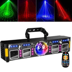 RGB Laserlicht Projektor Lichteffekt LED Party Bühnenlicht Strobe Beam DMX DJ - Bild 1 von 21