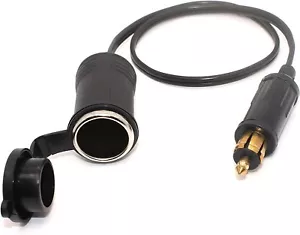 For BMW Hella DIN Male Plug to Standard Cigarette Lighter Socket Adapter Cable - Bild 1 von 6