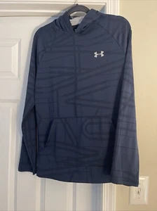 Under Armour Heatgear Felpa con Cappuccio Manica Lunga Vestibilità Larga Blu Navy M - Foto 1 di 7