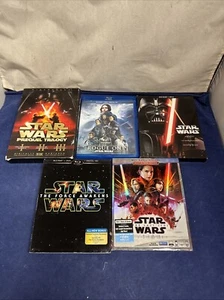 Star Wars Movie Lot Blu-ray & DVD A New Hope Rogue One Prequels Last Jedi Force - Picture 1 of 9