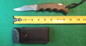 Vintage KERSHAW 1060 Black Horse, Lg. Folding Knife W/ Sheath (Retired) - Picture 1 of 18