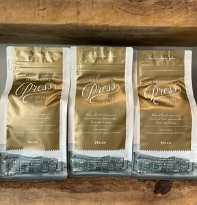 Chip and Jo Magnolia Press. Pecan coffee. 3/4 lb. (3 pack) bundle. ground coffee - Picture 1 of 1