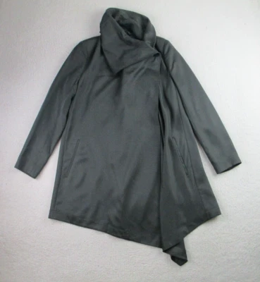 Abrigo All Saints Aiko Monument para mujer talla 0 gris chaqueta cascada asimétrica Foto 1 de 4