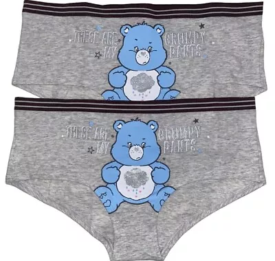 EX STORE(GEORGE) 2prs ladies Care bears Grumpy character knickers/briefs,shorties.6-16