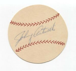 Johnny Antonelli Signed Paper Baseball Autograph Signature New York Giants