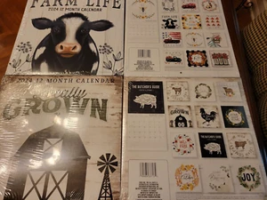 2024 Dollar Tree 12 Month Calendar FARM LIFE & LOCALLY GROWN Crafts & Projects - Picture 1 of 1