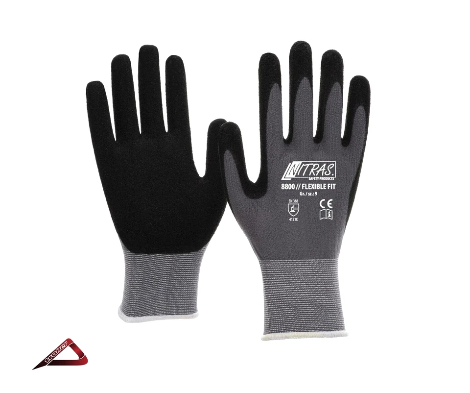 NITRAS Flexible Fit 8800 Arbeitshandschuhe Montagehandschuhe Gr. 6-12 / 3-144 Pa - Bild 1 von 1