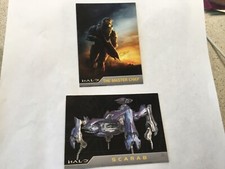 Halo XBOX Trading Card 2007 Topps Artist Promo set Master Chief & Scarab