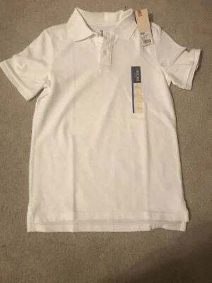 Boys Size 12/14 Cherokee Short Sleeve Collar Top New With Tags White - Image 1 of 2