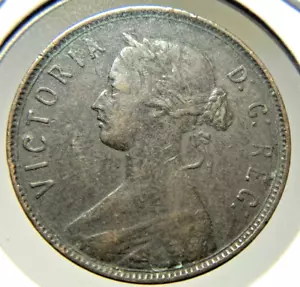 *Rara moneta da grande centesimo bassa* 1890 Canada Terranova. Bellissimi dettagli KM#1 - Foto 1 di 4