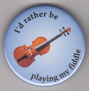 Anstecker "Ich würde lieber meine Geige spielen": Geiger Saiteninstrument Pin Button - Bild 1 von 1