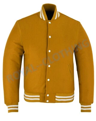 Nueva Chaqueta Varsity Letterman Vintage Béisbol Toda Lana Estilo Bombardero Tallas XS~7XL Foto 1 de 2