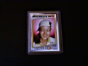 Michelle Wie 1/200 GOLD PROMO 2003 ALL SPORTS MAGAZINE RC Rookie Card Rare LPGA