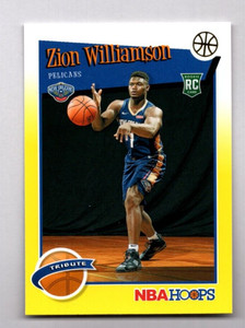 2019-20 Hoops Yellow #296 Zion Williamson New Orleans Pelicans A03 041