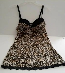 Sophie B. Padded Bra Slip Leopard Animal Print Size Small Lingerie S/P/CH - Picture 1 of 5