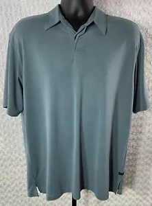 Columbia XCO Men's Size Large L Blue Outdoor Modal Blend S/S Button Polo Shirt - Picture 1 of 9