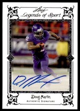 Doug Martin 2012 Leaf Legends of Sport Silver Auto 02/10 Boise State Broncos