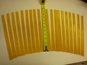 20 Pieces   AMBER YELLOW GOLD  Reflective   Conspicuity Tape Strips  .79"x 12" - Picture 1 of 5