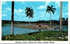 Flamingos Island Hialeah Race Course Florida Fl Infield Lake Unposted Postcard