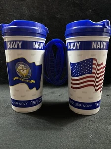 U.S. Navy Hot/Cold Tumbler, NEW - Set Of 2 - Picture 1 of 5