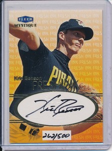 KRIS BENSON 1999 FLEER MYSTIQUE FRESH INK AUTO 262/500
