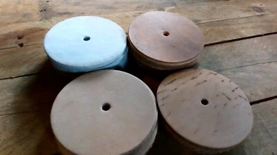 6 x Honing Natural Chrome Leather Wheel Discs 4”(102mm) strop sharpening