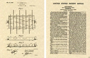 MESA DE FUTBOLÍN PATENTE EE. UU. Impresión Artística LISTA PARA ENMARCAR 1942 fútbol pateador tornado - Imagen 1 de 1