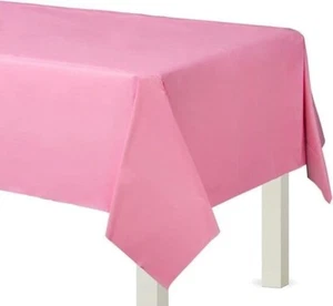 Baby Pink Plastic Table Cover - Picture 1 of 1