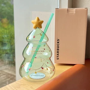 Auténtico vaso de paja de vidrio Starbucks China 2026 árbol de Navidad 22 oz - Imagen 1 de 9