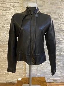 Mike & Chris Genuine Leather Jacket Black Sz L - Picture 1 of 9