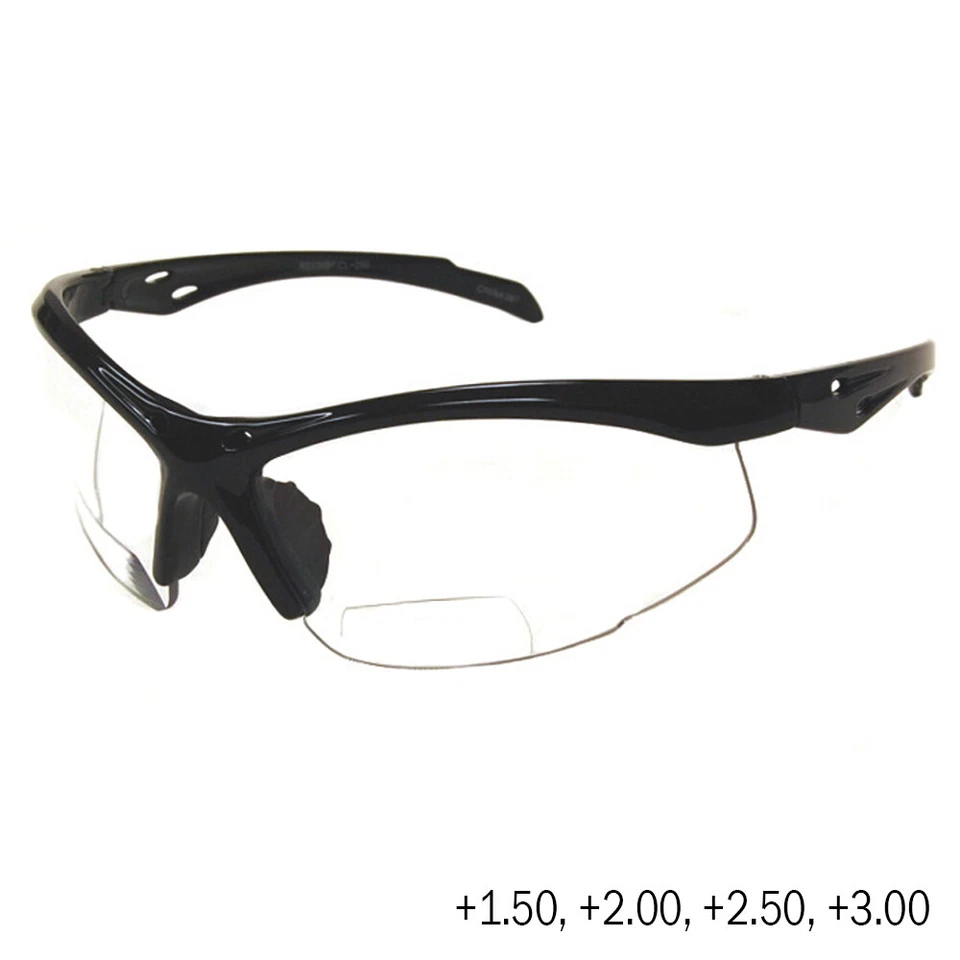 ALLTOPBARGAINS Magnifier Reader Safety Glasses Clear Lens +1.50 +2.00 +2.50 +3.00 Strength NEW