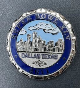 Super Bowl XLV Dallas PD Police Challenge Coin Green Bay Packers VS Steelers NFL - Picture 1 of 3